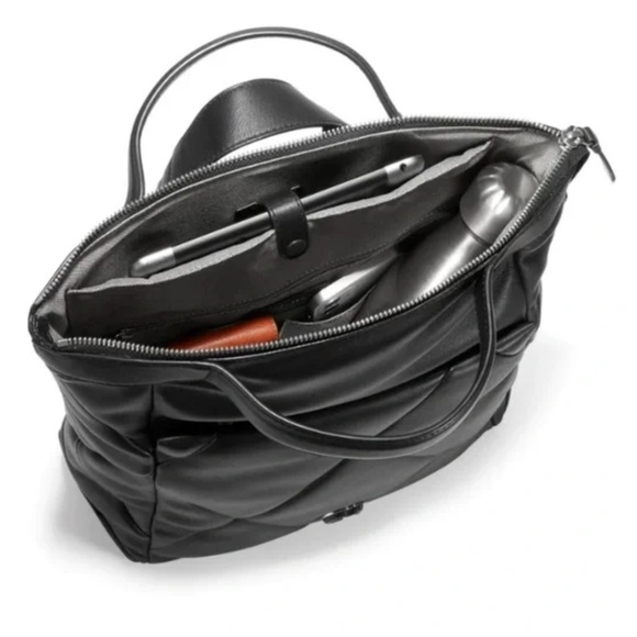 Cole Haan Grand Ambition Convertible Puff Backpack Black - Picture 13 of 14